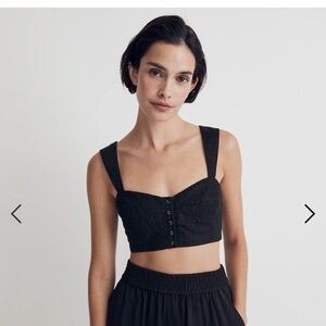 Madewell 100% Linen Sweetheart Bralette